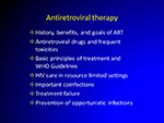 Antiretrovial therapy