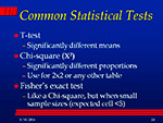 Common Statistical Tests