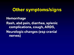 Other symptoms