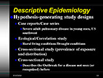 Descriptive Epidemiology