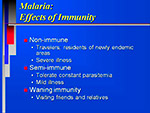 Malaria effects