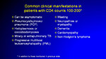 Common clinical manifestations