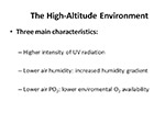 The High altitude