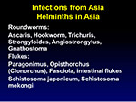 Helminths in Asia