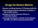 Drugs for severe malaria
