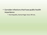 Consider infections