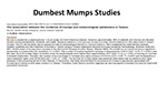 Dumbest Mumps Studies