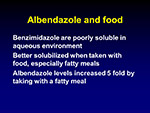 Albendazole and food