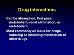 Drug interactions