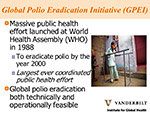  Global Polio  eradication 
