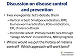 Discussion on disease control