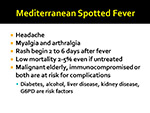  Mediterranean Spotted Fever 