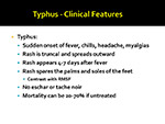 Typhus Clinical Features