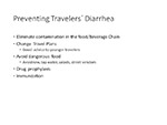  Preventing travelers diarrhea 