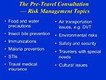 Pre Travel Consultation