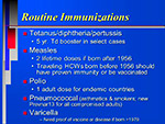 Routine Immunizations