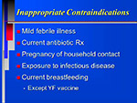 Inappropriate Contraindications
