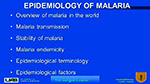 Epidemiology of malaria