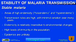 Stability of malaria
