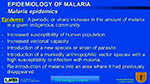 Epidemiology of malaria