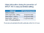 Infant zidovudine dosing