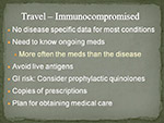 Travel Immunocompromised