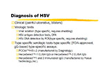 Diagnosis of HSV