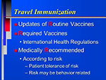 Travel Immunization